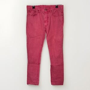 Polo Ralph Lauren Varick Slim Sunwashed Red Pink Pants Mens 33x32 Dry Goods